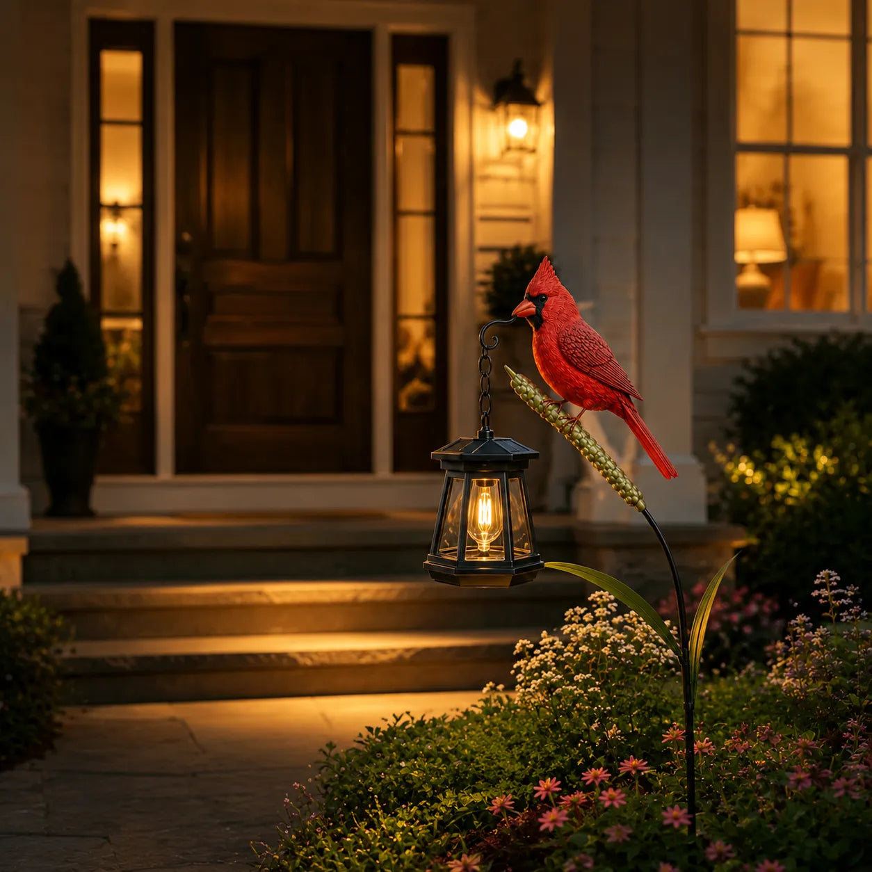 🐦 Cardinal Solar Garden Lantern—A Beautiful Garden Light That Feels Full of Life