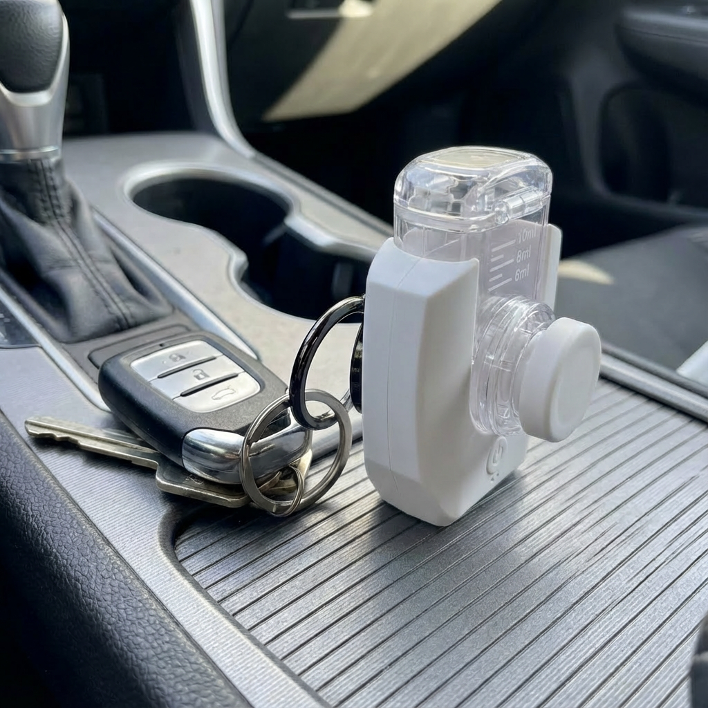 LOVILDS portable nebulizer beside car keys