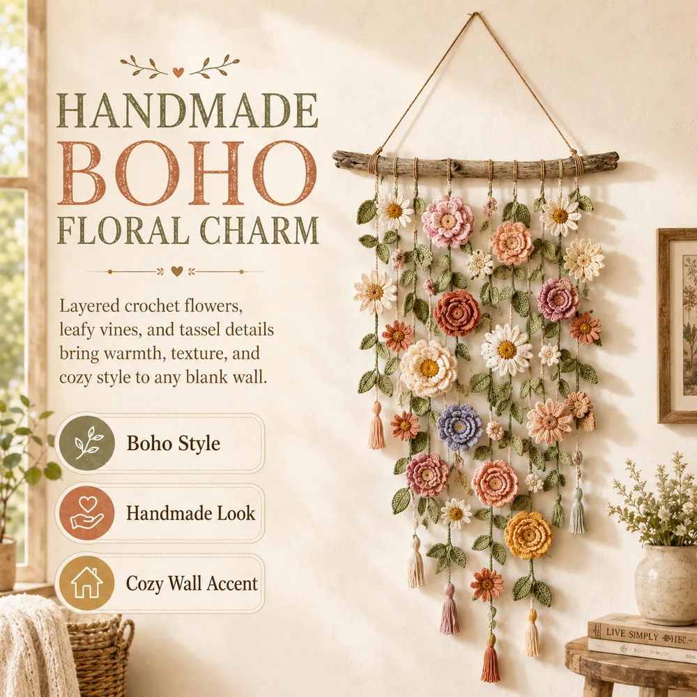 Boho floral charm product detail graphic
